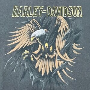 Harley Davidson Bakersfield CA Eagle Graphic Black T-Shirt Mens‎ Large Pullover
